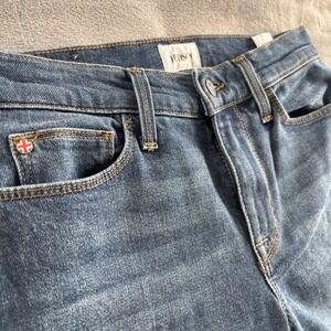 Hudson Blair High Rise Ankle Skinny Jeans Size 25 Dark Wash Distressed Denim